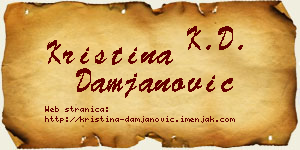 Kristina Damjanović vizit kartica